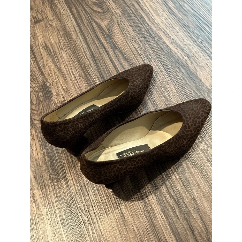Sesto Meucci Florance Womens Heel Dress Shoes brown leopard sz 6 M US
